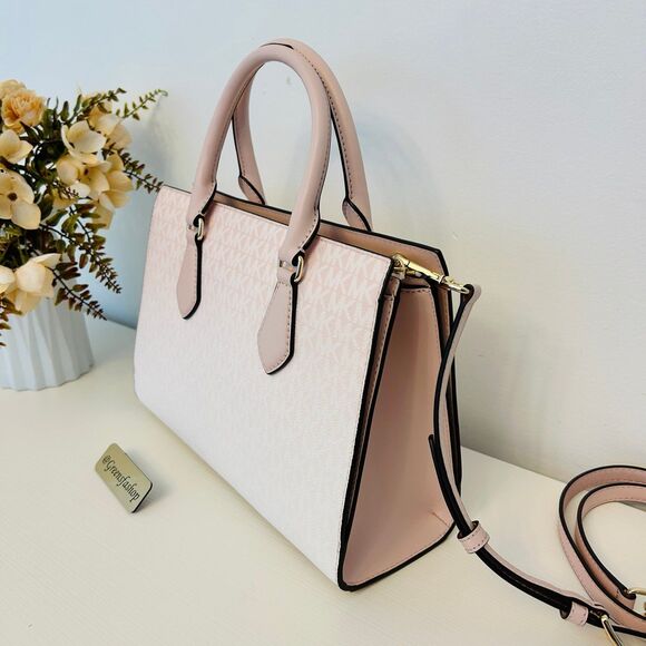 Michael Kors Purse & Wallet Sheila Medium Ombré Signature Satchel Powder Blush - Picture 6 of 12